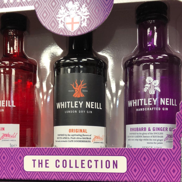 Whitley Neill Flavoured Gin Gift Pack, 3 x 5cl