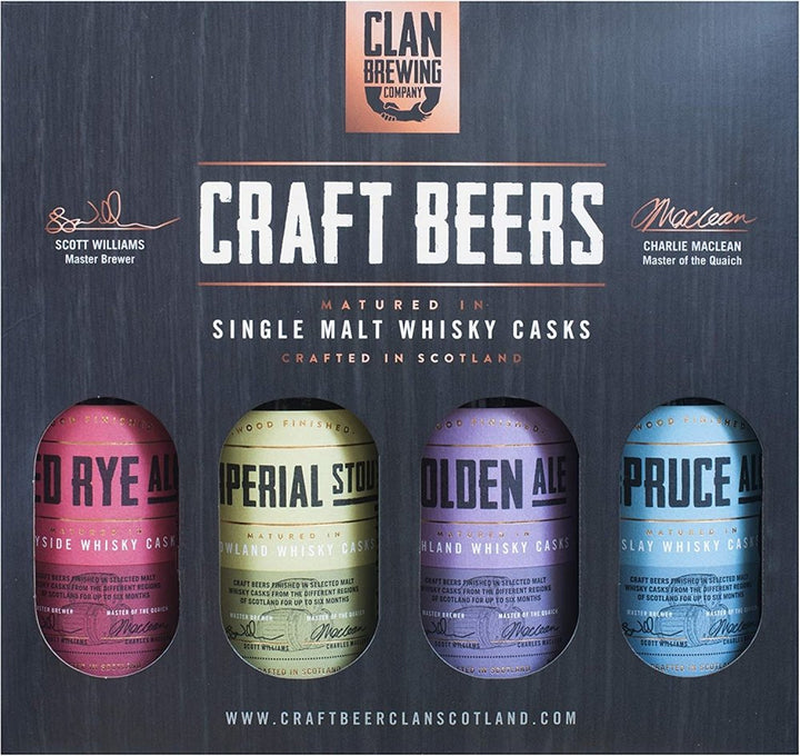 Craft Beer Gift Set by Clan Brewing Company - 4 x 330ml Bottle Pack - The Tiny Tipple Drinks Company Limited