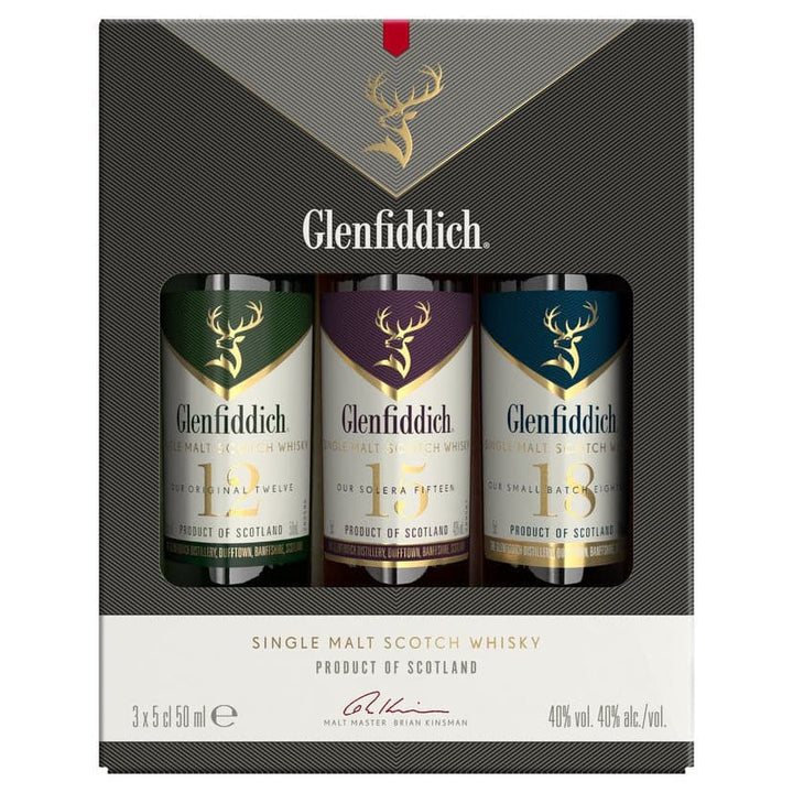 Glenfiddich 3 x 5cl Miniature Gift Pack - The Tiny Tipple Drinks Company Limited