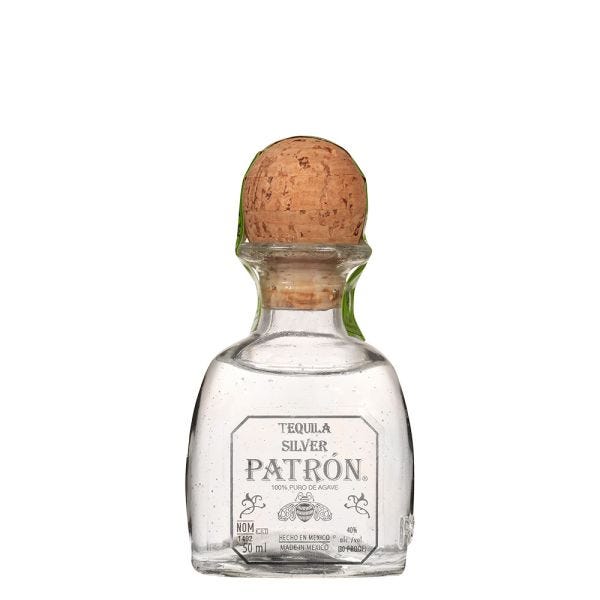 Patron Silver Blanco Tequila 5cl Miniature Bottle - The Tiny Tipple ...