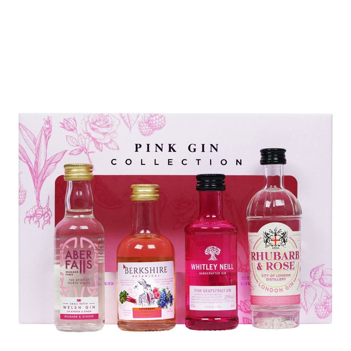 Pink Gin Collection - 4x5cl Miniatures - The Tiny Tipple Drinks Company Limited