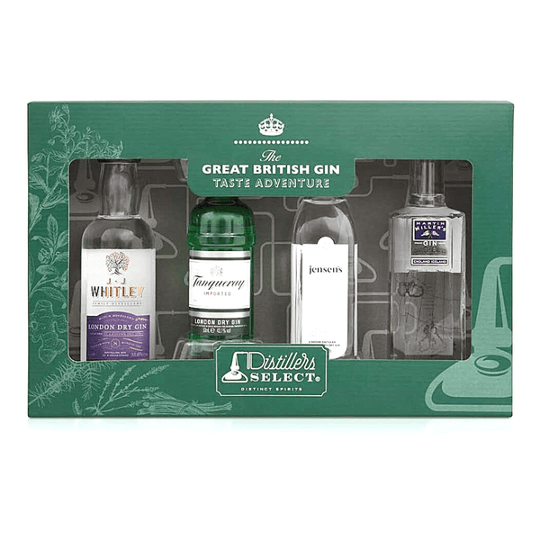 The Great British Gin Taste Adventure Craft Gin Selection Gift Set 4 x 5cl - The Tiny Tipple Drinks Company Limited