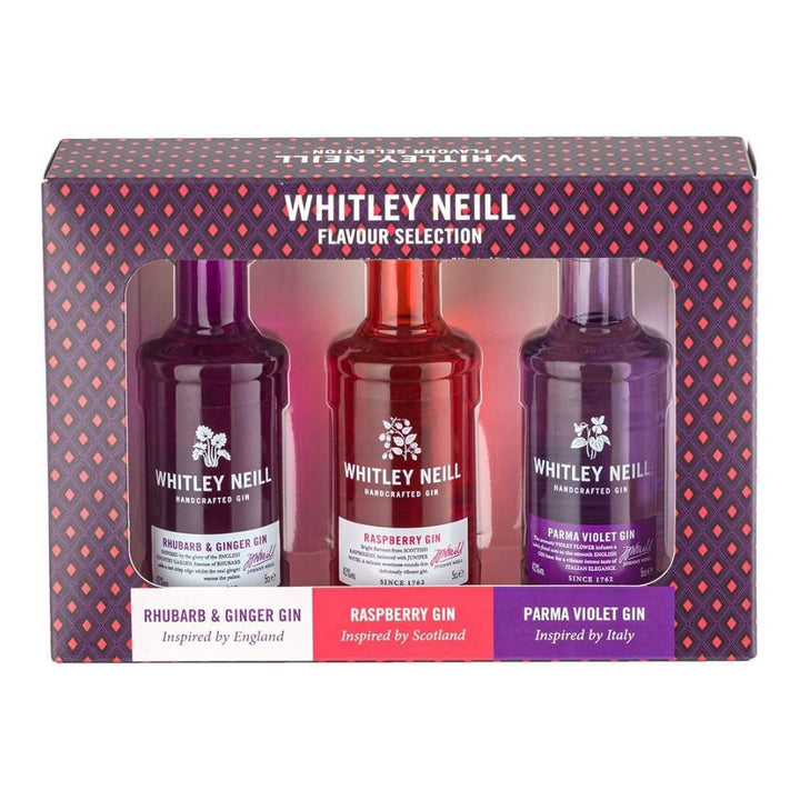 Whitley Neill Flavoured Gin Gift Pack, 3 x 5cl - The Tiny Tipple Drinks Company Limited
