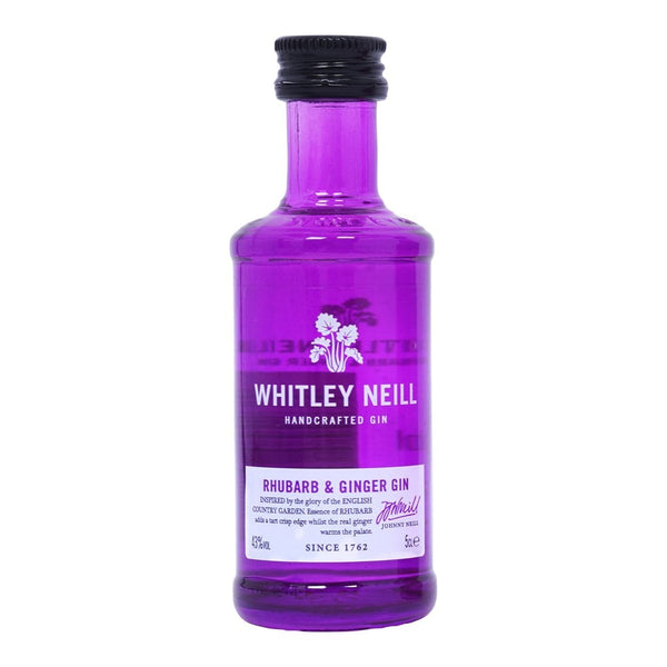 Whitley Neill Rhubarb & Ginger Gin Miniature 5cl - The Tiny Tipple Drinks Company Limited